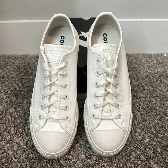 Converse White Platform Sneakers - Picture 4 of 4